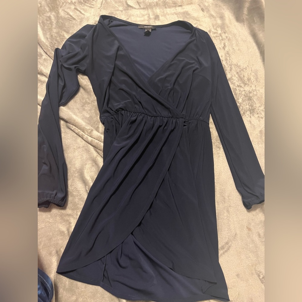 Forever 21 Blue Lowcut Dress